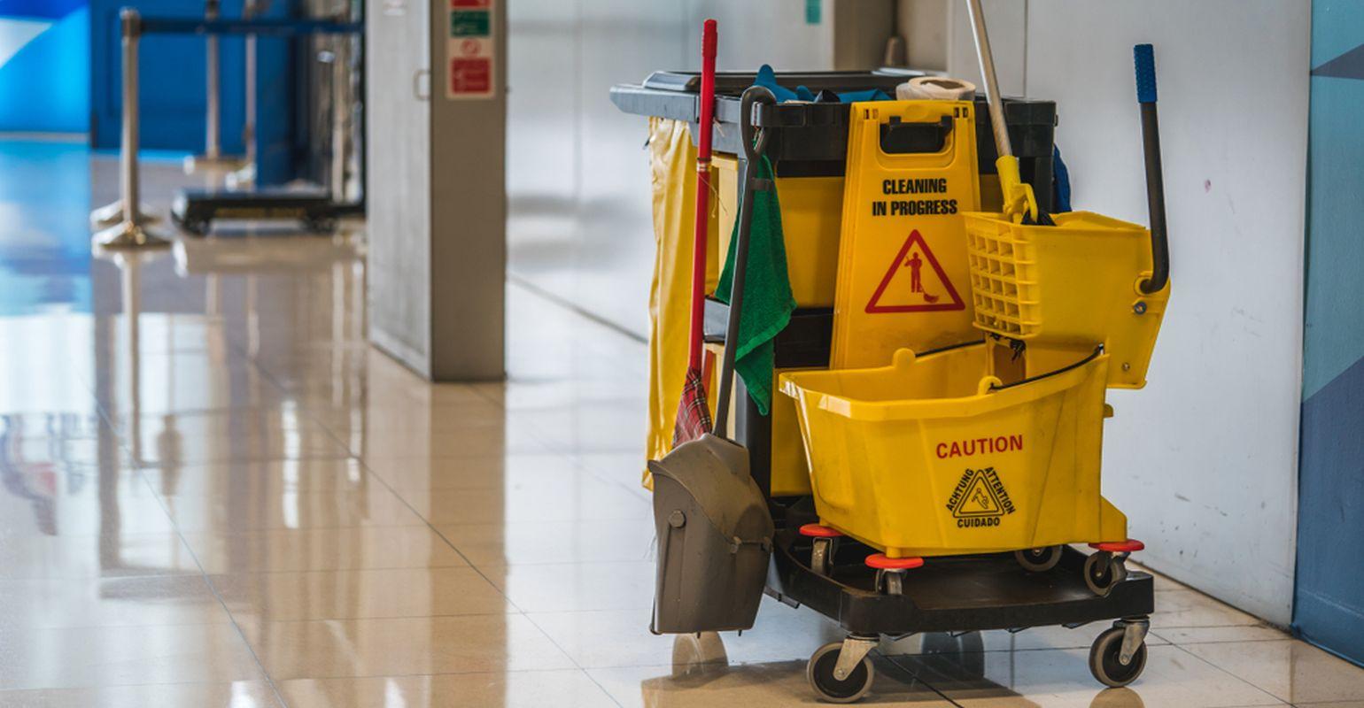 cleaning cart Devine Cleaning Contracting W.L.L